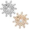 Gatuida 2 Spille Natalizie Fiocco Di Neve Con Cristalli E Strass Spilla a Scialle Per Vestiti Borse E Camicie Accessori Natalizi Eleganti E Versatili