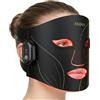 XSSNVV Maschera LED Viso con Luce Rossa e Infrarossi 850nm, Maschera Facciale LED Multicolore, Wireless e Ricaricabile, Silicone Flessibile per Cura della Pelle a Casa NVV03