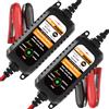 MOTOPOWER MP00205A 12 V 800 mA Caricabatteria automatico, mantenitore della batteria, carica batterie e desolfator per batteria, confezione da 2