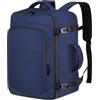 ENZOSUM Easyjet 45x36x20 Zaino da Viaggio Aereo Bagaglio a Mano Piccolo Borsa da Cabina 30L per Voli Zaino da Viaggio Donna Uomo 15.6 Pollici Porta PC per Scuola Lavoro,Blu