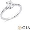Gioielli di Valenza Anello con diamante taglio ovale 0.70ct GIA in oro bianco 18k