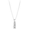 Gioielli di Valenza Collana trilogy a scalare in oro bianco 18k con diamanti, 0,70ct