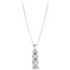 Gioielli di Valenza Collana trilogy a scalare in oro bianco 18k con diamanti, 0,95ct