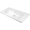 OGOMONDO Lavabo ad Incasso Mineral Marmo Colore Bianco Opaco Mobile composizione bagno (1, 101x46 cm)