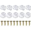 PATIKIL Clip di Fissaggio per Vetro, 20pz Clip per Vetro Armadio Clip Porta Specchio con Viti per Fissare Porte Vetro Armadi 3-4 mm, Trasparente