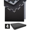 Eyepower 3.tappetino fitness professionale 2cm - set di 4 tappetini di protezione 90x90 per attrezzature fitness
