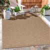 Carpetsale24 Tappeto Interno Esterno Tessitura Piatta Look Naturale Sisal Impermeabile Stile Boho Scandinavo, Dimensioni: 240x340 cm