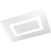 Top Light Plafoniera Moderna Rettangolare Carpet Metallo Bianco 4 Luci 2G11 58X39Cm