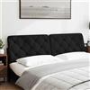 vidaXL Cuscino per testiera nero 180 cm in tessuto
