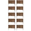 MC.Sammler 10 x Bordura da Giardino in Vimini - 30 cm x 60 cm - Steccato Decorativo, Bordo per Aiuole, Prato e Orto, Recinzione con Pioli in Faggio per Fiori, Verdure e Sentieri