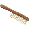Hemobllo Pettine per Massaggio del Capelluto in Legno e Corno di Pecora Ergonomico, Strumento Versatile per Massaggi e Prevenzione dei Danni ai Chioma, Adatto per Uso Quotidiano