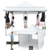 COBIZI Gazebo 3x3 Pieghevole Impermeabile con Parasole e Pannelli Laterali UV50+ Gazebo Esterno Resistente 3x3 Tendone da Esterno Tenda per Giardino Auto Campeggio Spiaggia Fiere(3 per 3m Bianco)
