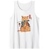 Gatti Alexamerch Giapponese Samurai Ninja Cat Kawaii Tattoo Graphic Canotta