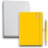 KORAT Agenda Giornaliera 2026, 12 Mesi 11x17 cm con Elastico - Uganda, Calendario, Penna Inclusa e Astuccio, daily planner, Flessibile, Tascabile, Copertina Matra (Giallo)