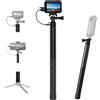 AuyKoo Prolunga per selfie stick/ricaricabile/monopiede con maniglia di ricarica | 5000 mAh Power Bank Maniglia di ricarica per GoPro, Insta360, fotocamere DJI, iPhone e smartphone Android (senza supporto