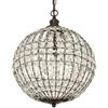 Grafelstein 21567309047 - Lampada sferica Cristal con cristalli, D 60 cm, colore: Marrone antico