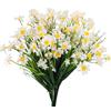 LTISHABILTD 4 margherite artificiali per esterni, decorazione primaverile ed estiva, resistenti ai raggi UV, fiori finti in plastica sintetica, per interni ed esterni, da appendere, per giardino, casa, portico