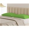 BANZAII TEXTILE INNOVATOR ONLINE Banzaii Coppia Federe per Cuscini Letto 100% Puro Cotone Traspirante, Anti Acaro, Alta Qualità 50x80 cm, Made in Italy, Verde Mela