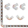 SHAOYAYAZHANG Striscia LED Connettore Angolo per 3pin 10mm L Forma Fibbia Saldatura Trasparente Quick Connect Board to Board per WS2812 WS2815 Striscia Luce