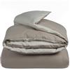 Jolie Firenze BIBIHOME - Sacco Copripiumino Lara Piazza Pitti Firenze 100% Cotone Bicolor | Copripiumino Sfuso Mix & Match con Flap Rincalzo | Dimensione Matrimoniale | OEKO-TEX (PANNA/CORDA)