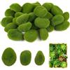Dhisperares 30 Pezzi Muschio Artificiale, Muschio Finto per Decorazioni, Artificiale Moss Rocks Stones, Palline di Muschio per Composizioni Floreali, Giardini Delle Fate, Contenitori di Vetro, Artigianato