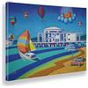 Giallobus - Quadro - Stefano Calisti - Una Rotonda sul mare - Senigallia - Tela canvas - 140x100 - Pronto da appendere - Quadri moderni per la casa