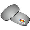 Bwake Lenti di ricambio per occhiali da sole Oakley Square Wire 2 2014 OO4075 - Argento satinato polarizzate