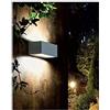 Sovil Box Lampada LED Da Parete Bi-Emissione Luce Neutra In Alluminio Per Esterno IP65 - Grigio