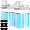 BJBJJIU 2 Pz Dispenser Detersivo Lavatrice Polvere, 1800ml Dosatore Detersivo Lavatrice, Contenitori per Detersivi Lavanderia, Contenitore Organizer Lavanderia Polvere con Misurino