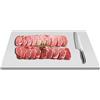 Gaabungky Tagliere extra grande in acciaio inox, 70 x 50 cm, 1,5 mm, bordo piegato, design da cucina, uso su entrambi i lati, tagliere per carne, verdure, pane