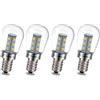 Ruiandsion Lampadina LED E12 12V 24V 10-30V (Bianco Caldo), 2835 13SMD, Attacco a Vite E12, per Macchina del Ghiaccio, Distributore d'Acqua, Lampade di Sale - Confezione da 4