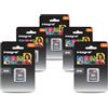 Integral Scheda di memoria SD da 2 GB (Secure Digital), confezione da 5, compatibile con dispositivi legacy, fotocamere, lettori MP3, videocamere e altro ancora