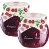 Menz&Gasser, Confettura Extra di Lamponi Edel Plus, Ideale come Colazione o Spuntino, con Frutta di Alta Qualità in pezzi, 2 Vasi x 620 g