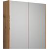 trendteam smart living - Touch - Armadietto a specchio - rovere Artisan - 3 scomparti e 2 ripiani (L x A x P) 69 x 70 x 15 cm - Ripiani regolabili a 3 altezze - Resistente ai graffi
