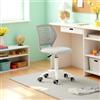 FurnitureR Poltrona Relax Bambino Girevole, Sedia per Tempo Libero Colorato per Bambini, Ergonomico Regolabile, Schienale Traspirante a Motivo a Pois, Girevole a 360°, Base in Metallo Bianco a 5