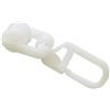 Gardinia Rulli a T con Ganci Pieghevoli, in ABS, 20 Pezzi, Colore: Bianco, unità