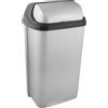 keeeper Pattumiera con Coperchio a Scorrimento, 50 L, Rasmus, Argentato