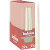 Bolsius Essentials - Candele a punta liscia - avorio - 24,5 cm - 32 pezzi - candele decorative - senza olio di palma