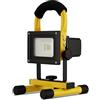 REV 2707211060 - Faro LED Portatile da Lavoro con Batteria, 7 W, 600 lm, IP44, colore: NeroGiallo