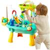 Qukoielly Tavolo Acqua Bimbi | Giocattoli Da Pesca Con Pompa Elettrica,Giocattolo Acquatico Da Esterno | Per Bambini Prescolari Cortile Patio Spiaggia Campeggio Asilo Casa Bagno Sala Giochi Vacanze