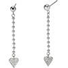 KIDULT - Orecchini Donna - Orecchini Pendenti Con Cuori In Cristalli - 861037