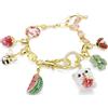 Swarovski Braccialetto Idyllia, Taglio misto, Mix di motivi, Multicolore, Placcato color oro