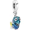 Generic Finding Dory, ciondolo in argento Sterling 925, compatibile con ciondoli Pandora e molti altri braccialetti del Regno Unito., Metallo