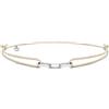 Nato Cuff - Bracciale Argento 925 Links - Fatto a mano in Francia - Regolabile - Gioiello Uomo o Donna (Beige)