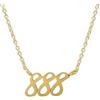 Balilou Collana Numero Angelico 888 Donna Oro Acciaio Impermeabile Regalo