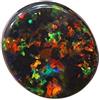 HARSHALI GEMS Pietra di opale di fuoco australiana nera da 6,5 carati, originale e naturale, AAA++, TDV, certificata per la creazione di gioielli, pietre energetiche, Reiki, meditazione, artigianato