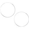 81stgeneration Orecchini a Cerchio Sottili in Argento Sterling per Donna, 60mm | Semplici Cerchi Extra Large in Argento 925 con Chiusura a Cerniera | Gioielli Classici Essenziali