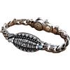Aria Luxe Braccialetto portafortuna Mantra a sei caratteri in argento tibetano, bracciale girevole con perline Dzi Mantra a sei caratteri(A)