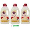Beni Culinari 3 saponi Chanteclair Sapone da Bucato Marsiglia - ideale per la pulizia delicata dei tessuti 27 lavaggi - 1500 ml + portachiavi Beni Culinari