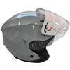 TOP DRIVE Casco Jet Moto Scooter Omologato ECE 22 Città DOPPIA VISIERA Antigraffio tg l grigio